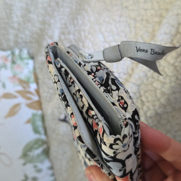 Vera Bradley Floral Wristlet - Blue, Pink, Black, removable strap - Picture 10 of 12